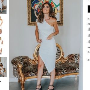 NWT L'Abeye Baby Spice Dress in White